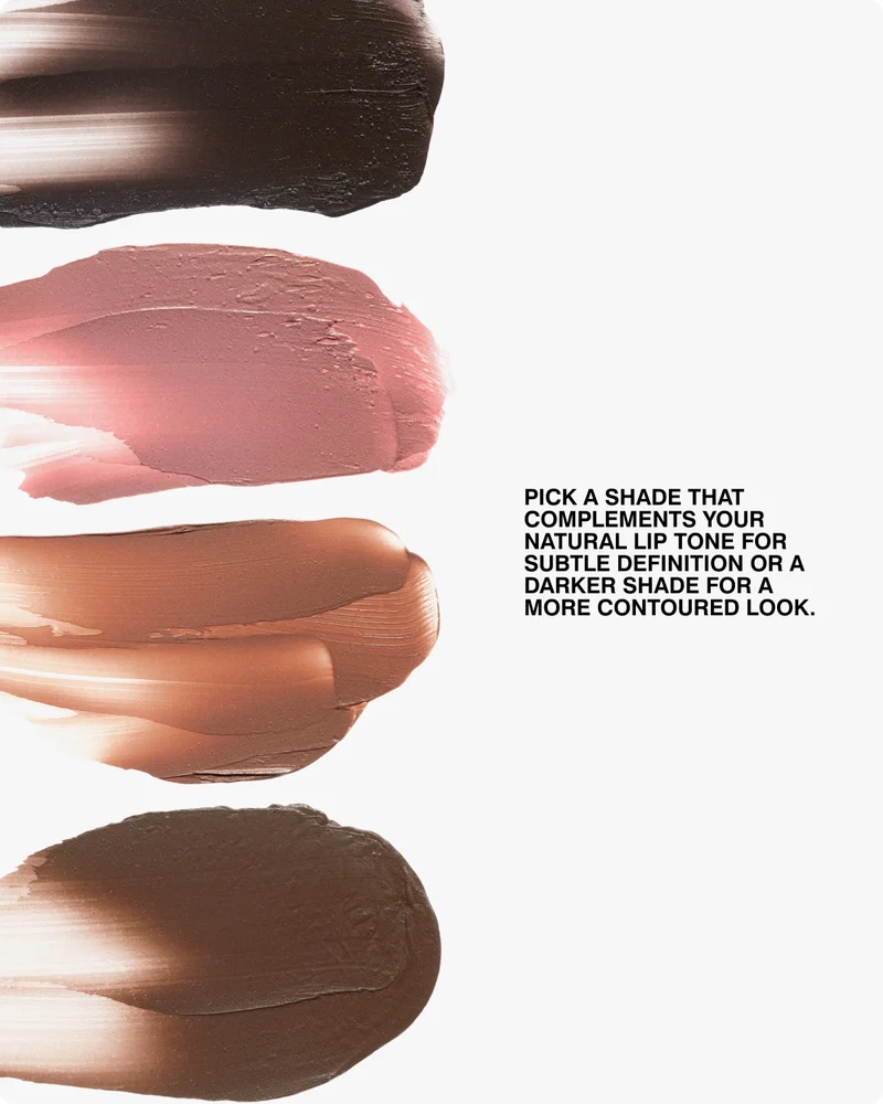 Pick a shade that complements your natural lip tone for subtle definition or a darker shade for a more contoured look.​