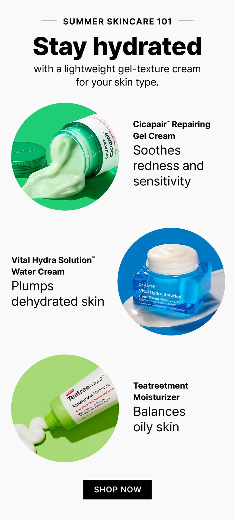 Calling all sensitive skin types. Get 3 free Cicapair full sizes with orders $65+.