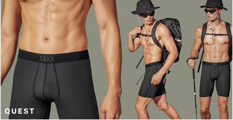 Quest Quick-Dry Mesh Long Boxer Brief