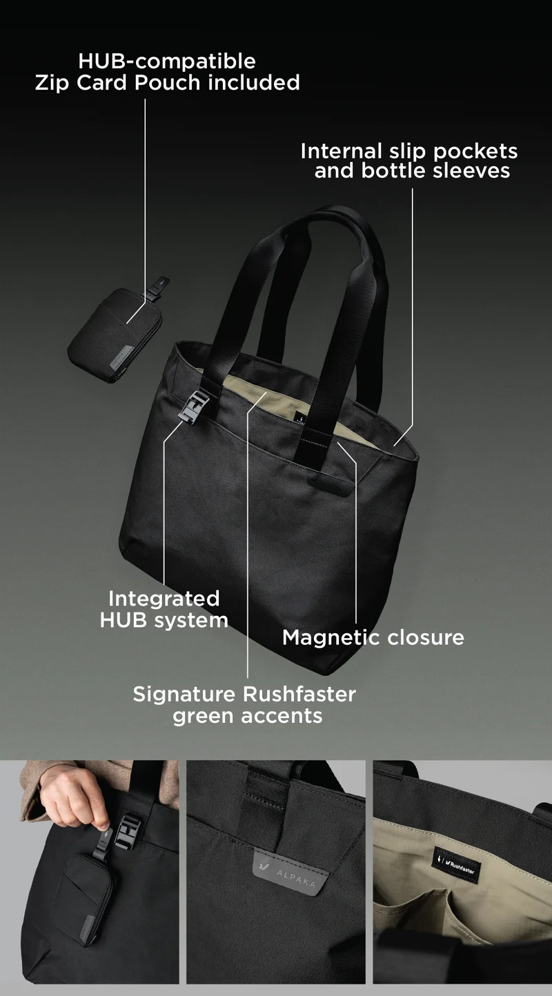 rushfaster collab tote features
