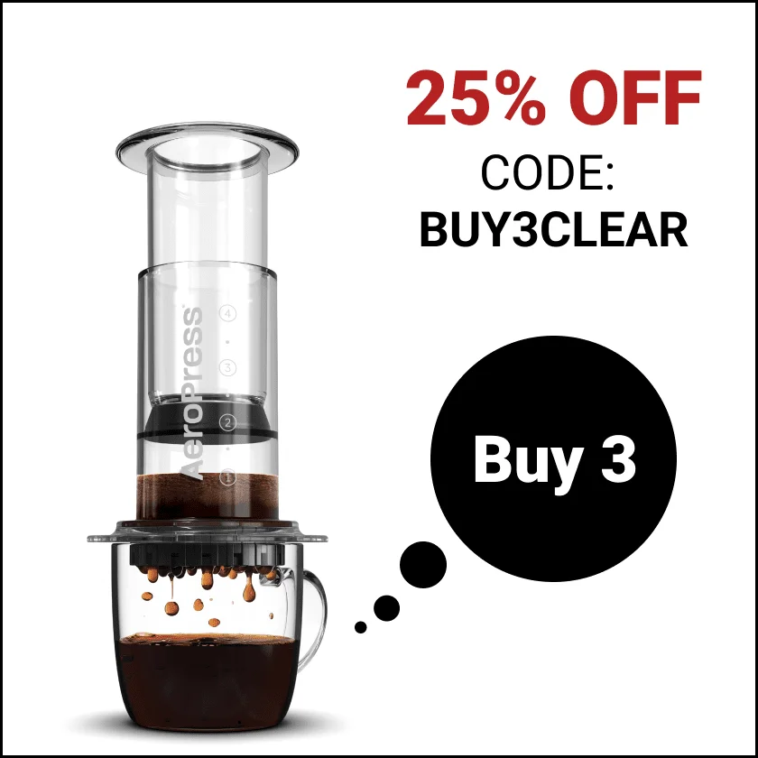Buy 3 AeroPress Clear coffee makers