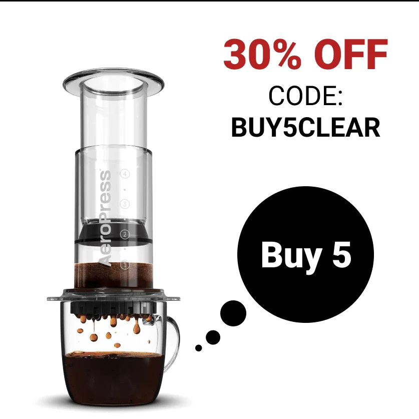 Buy 5 AeroPress Clear coffee makers