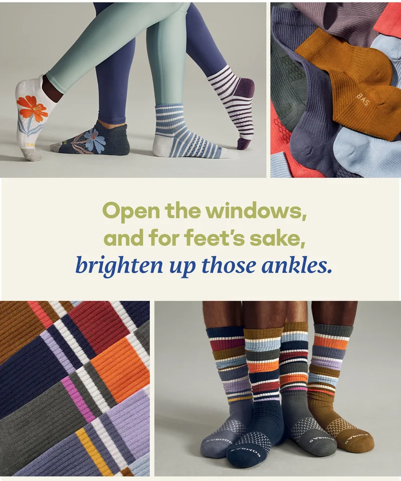 Open the windows, and for feet's sake, brighten up those ankles.