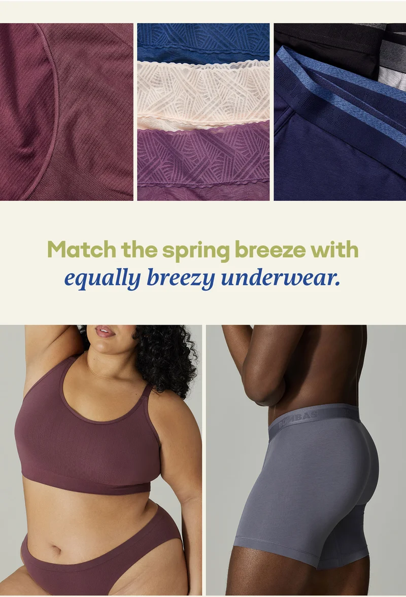 Match the spring breeze with equally breezy underwear.