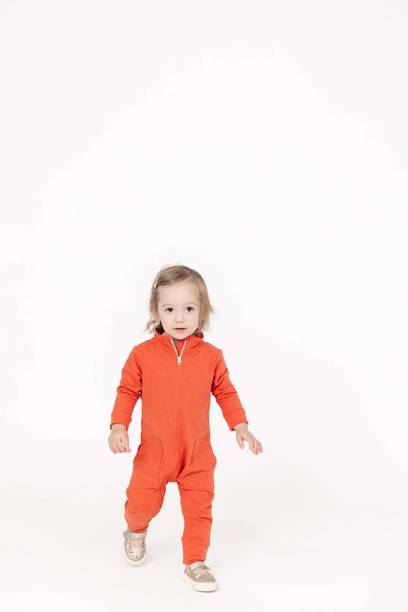 Image of Baby Shay Romper in Holly Red
