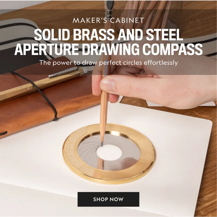 Solid Brass and Steel Aperture Drawing Compass