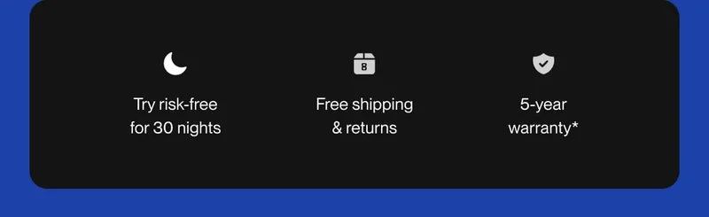 Try risk-free for 30 nights | Free shipping & returns | 5-year warranty