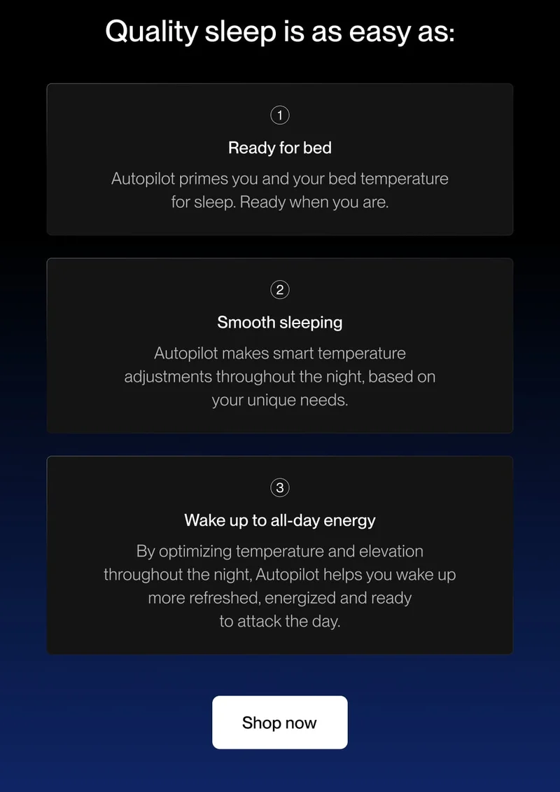 Quality sleep is as easy as: