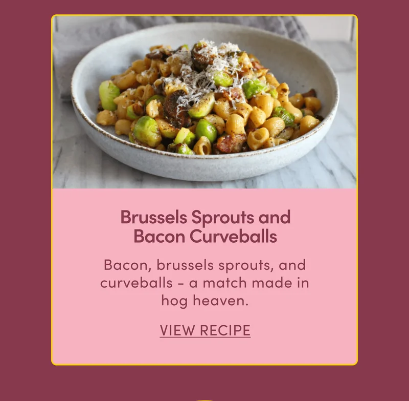 Brussels Sprouts and Bacon Curveballs