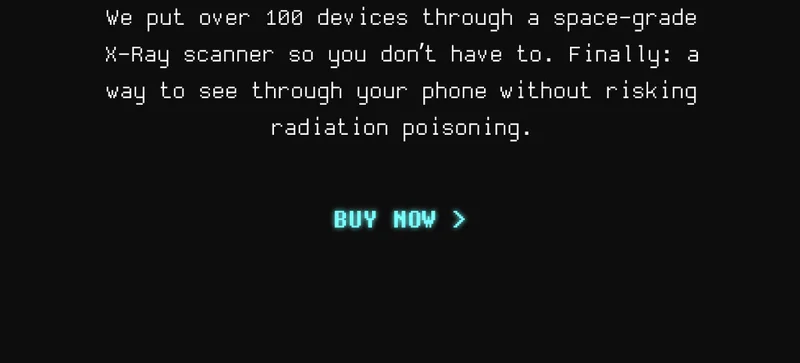 Finally: a way to see through your phone without risking radiation poisoning.