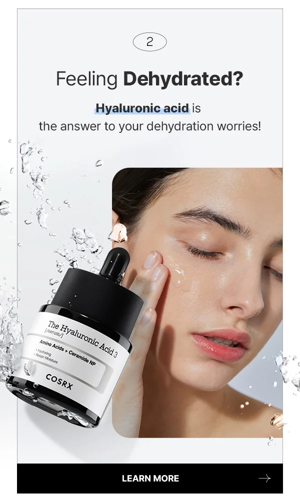 Feeling Dehydrated? Hyaluronic acid is the answer to your dehydration worries!