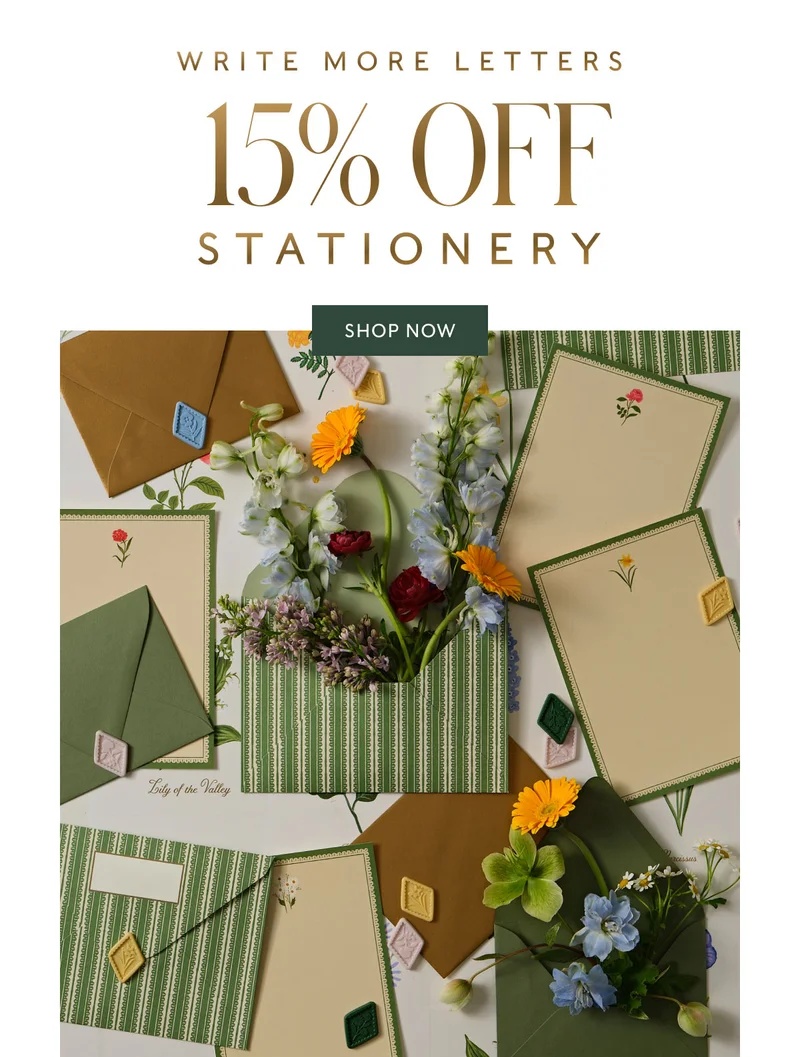 Write more letters STATIONERY 15% OFF