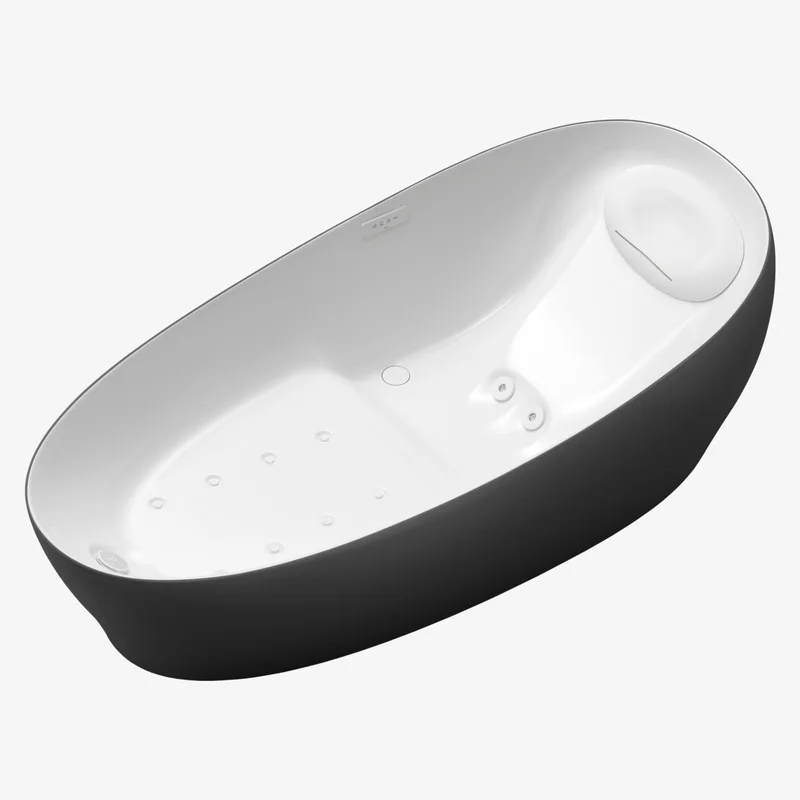 A TOTO Bi-Color Flotation Tub with ZERO DIMENSION