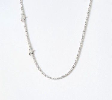 Fire Light Lab Grown Diamonds 7.00 cttw 16" Tennis Necklace w/ 2" Extender