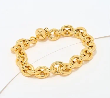 David Markstein Bronze Status Magnetic Rolo Bracelet