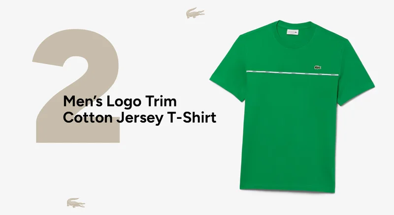 Men's Logo Trim Cotton Jersey T-Shirt