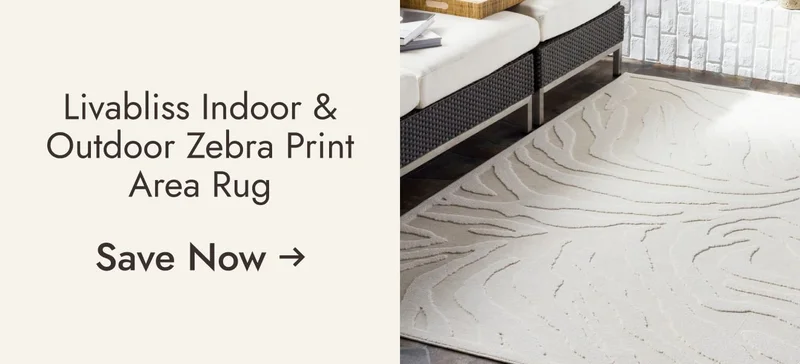 Livabliss Aibee Indoor/ Outdoor Zebra Stripe Area Rug