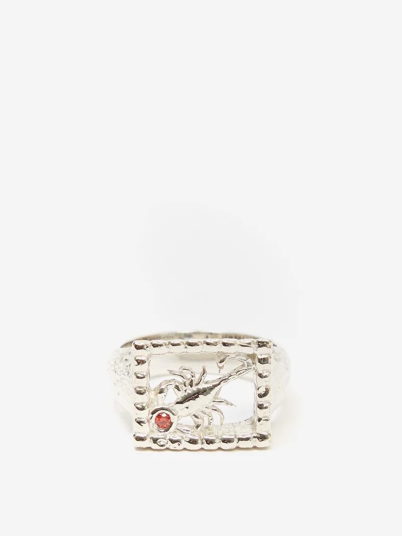 Image of Maple Scorpio Signet Ring - Silver