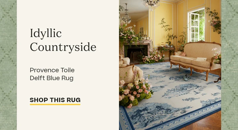 Provence Toile Delft Blue Rug