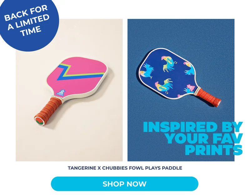 Tangerine x Chubbies Fowl Plays Pickleball Paddle