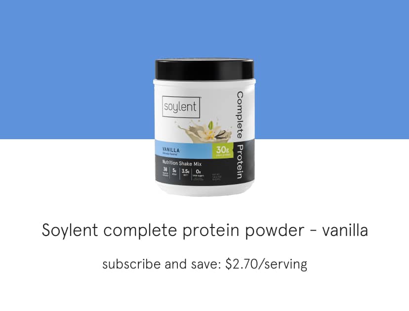 soylent complete protein powder - vanilla
