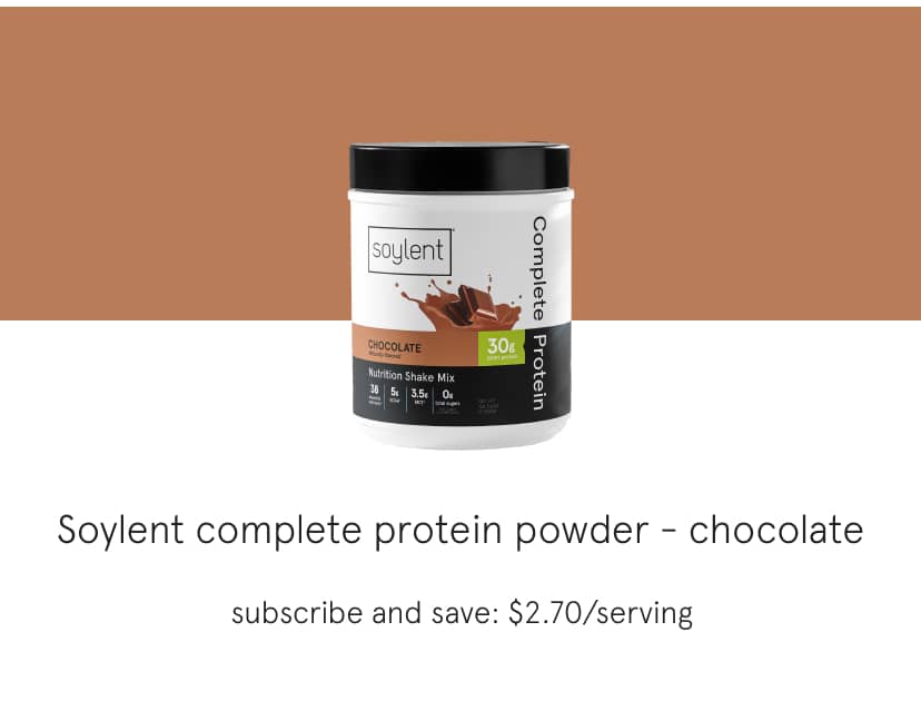 soylent complete protein powder - chocolate