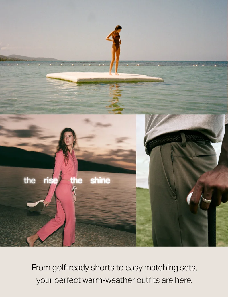 From golf-ready shorts to easy matching sets, your perfect warm-weather outfits are here.