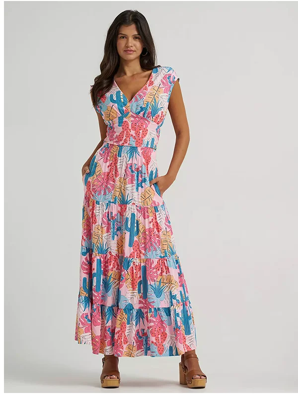 Women's Wrangler Printed Tiered Maxi Skirt