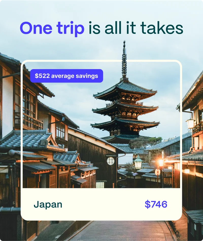 One trip is all it takes. $522 average savings.