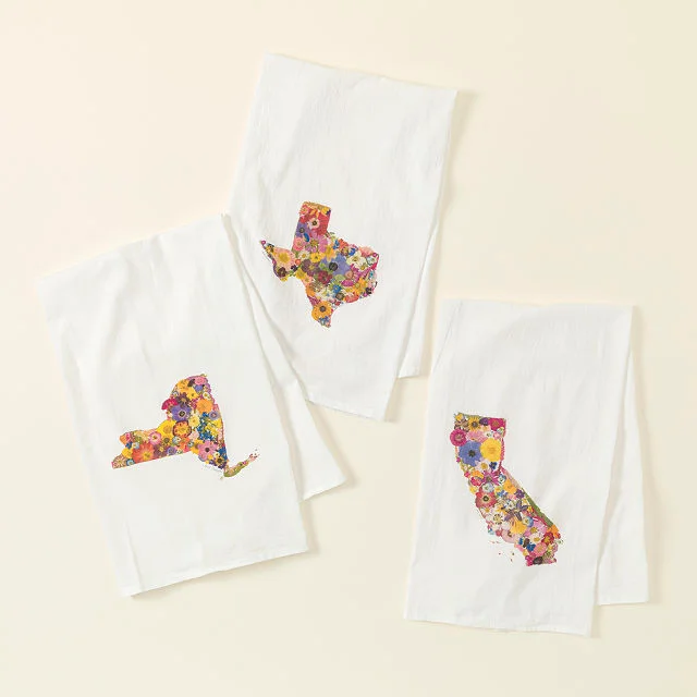 Where You Bloom State Tea Towels