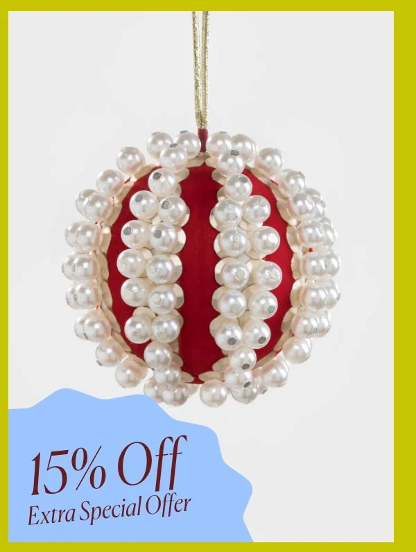 Velvet and Pearl Ornament