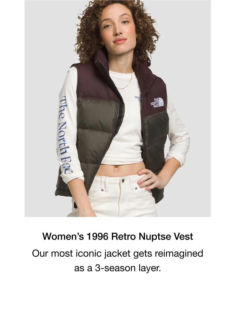 Women's 1996 Retro Nuptse Vest Our most iconic jacket gets reimagined as a 3-season layer.