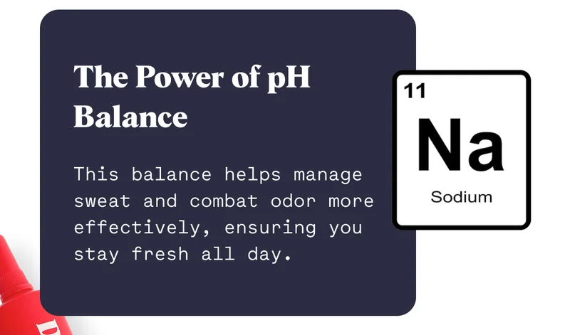 The Power of pH Balance  This balance helps manage sweat and combat odor more effectively, ensuring you stay fresh all day.