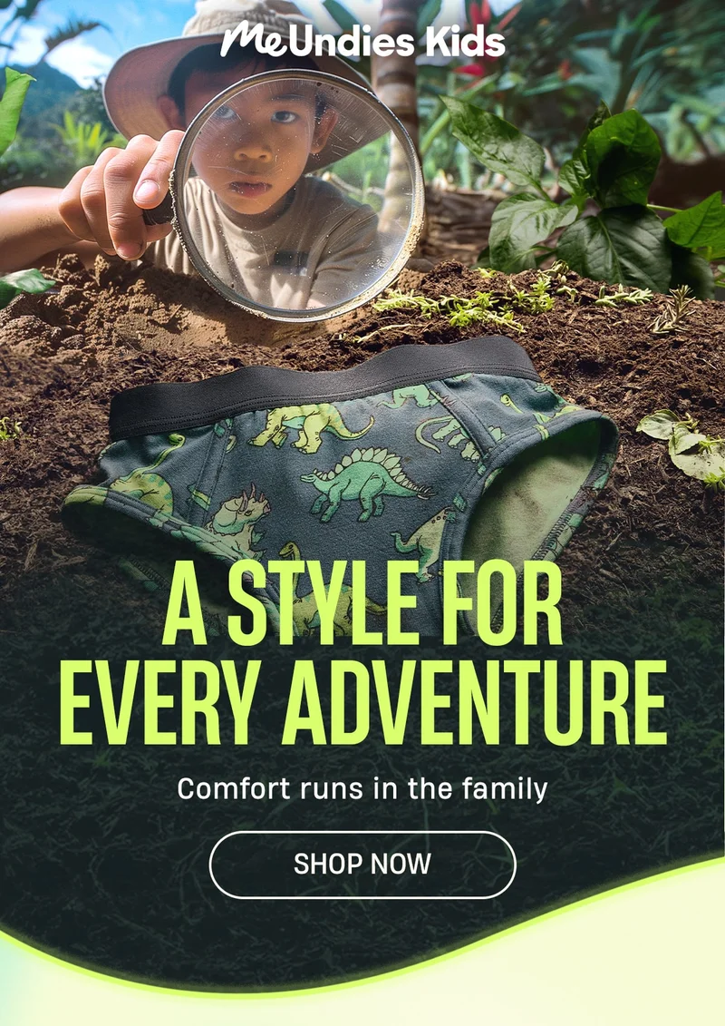 MeUndies Kids | A style for every adventure | Comfort runs in the family | Shop Now MeUndies Kids | A style for every adventure | Comfort runs in the family | Shop Now
