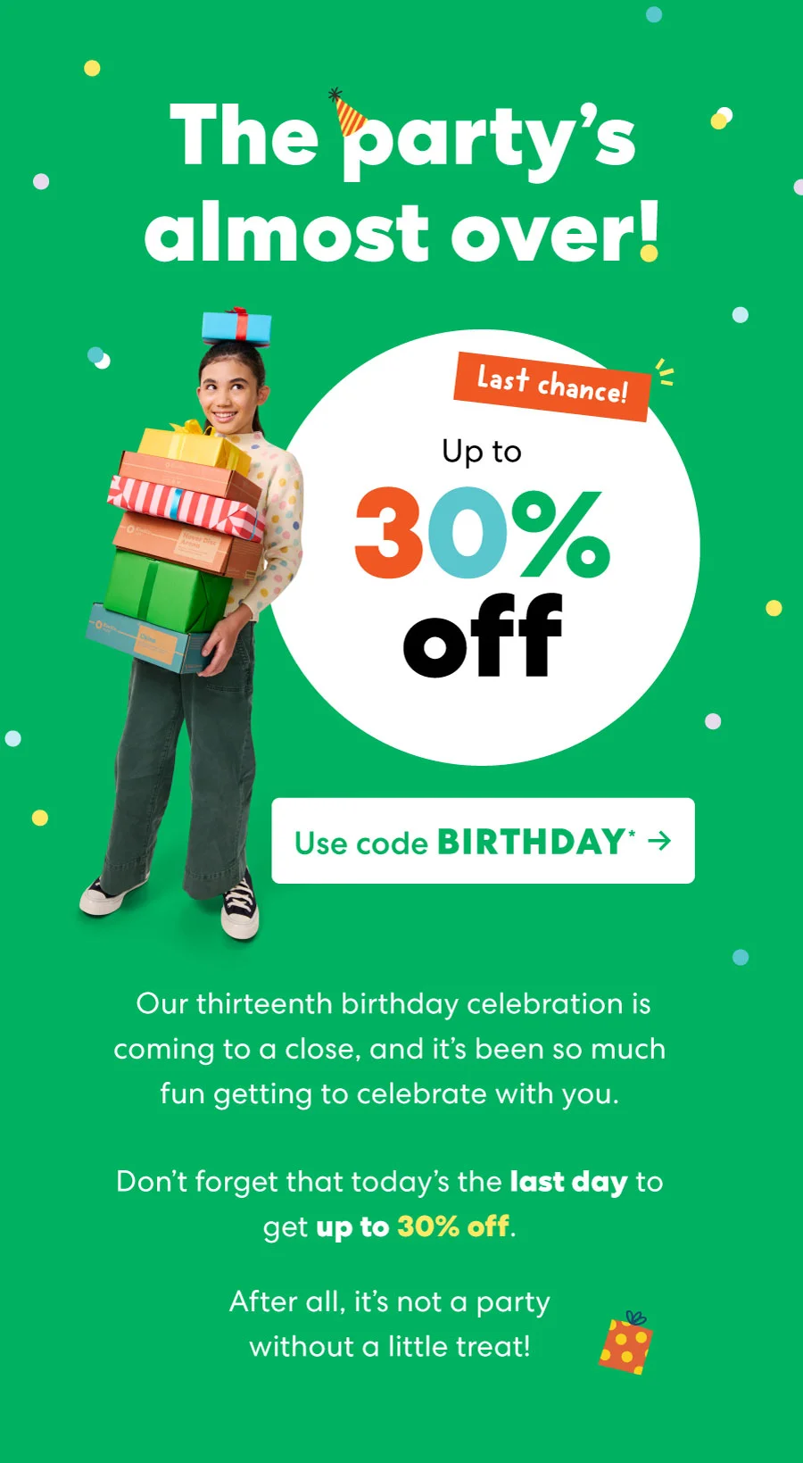 The party's almost over!