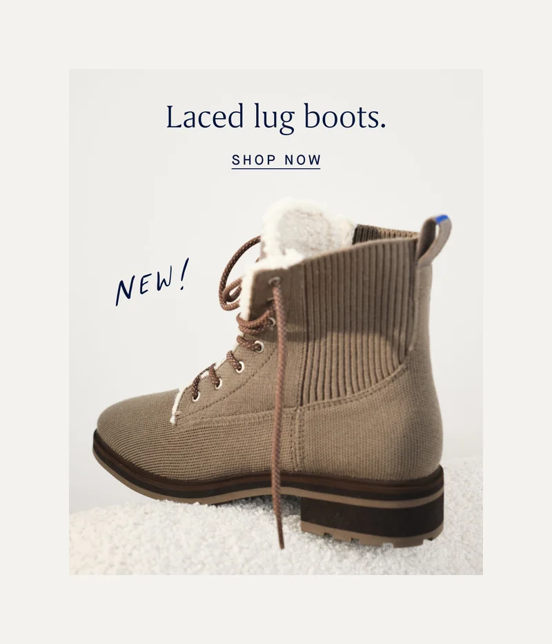 NEW! Laced lug boots. SHOP NOW