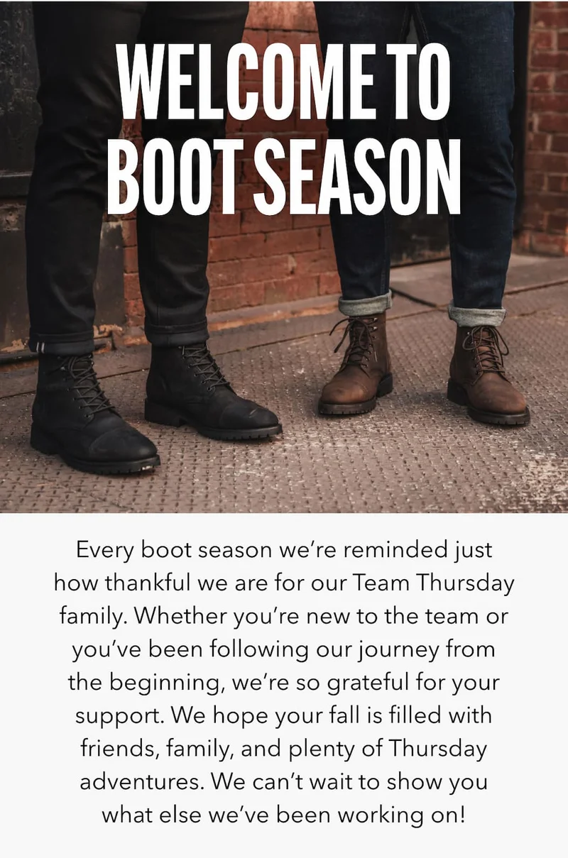Welcome To Boot Season