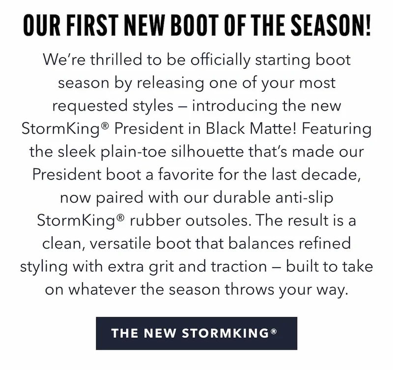 Our First New Boot of the Season!