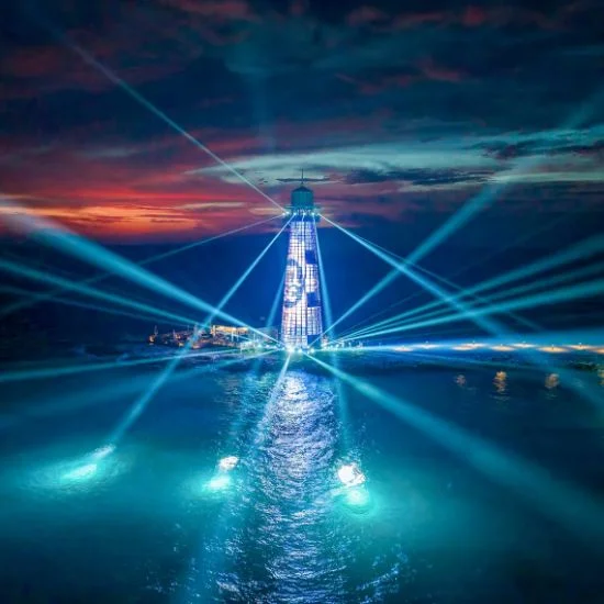 LED Light Show, Ocean&nbsp;Cay MSC&nbsp;Marine Reserve, The Bahamas – Click to Learn More
