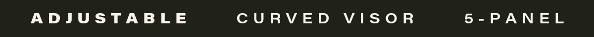 ADJUSTABLE, CURVED VISOR, 5-PANEL