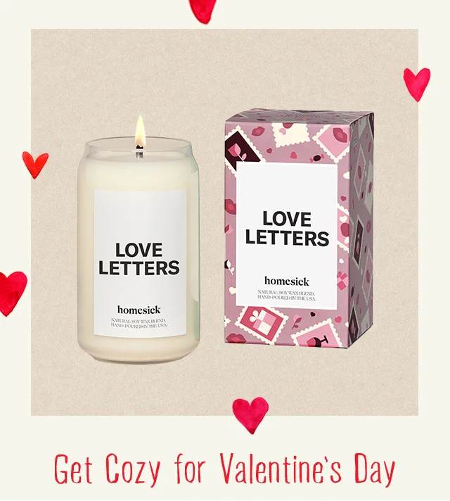 A Valentine's Day candle.