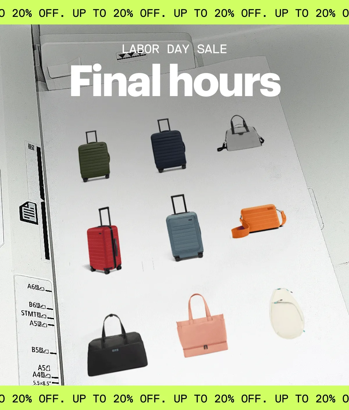 FINAL HOURS: Up to 20% off