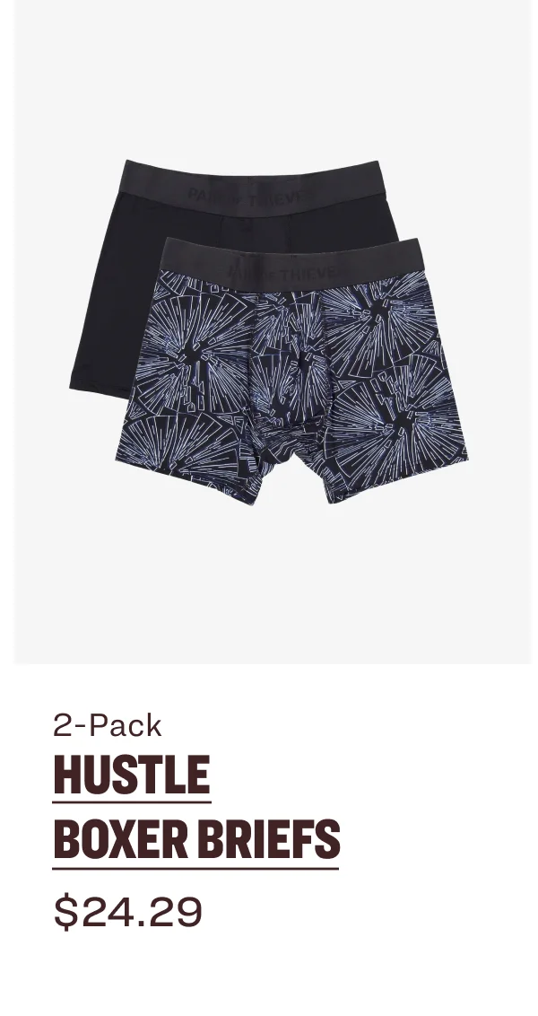 2-PACK HUSTLE BOXER BRIEFS $24.29