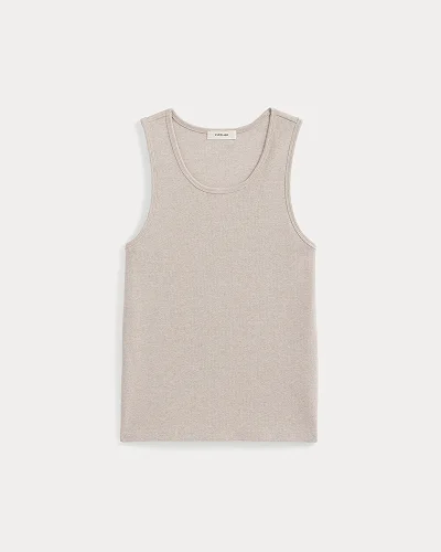 Image | Vintage Rib Tank | Heathered Oatmeal