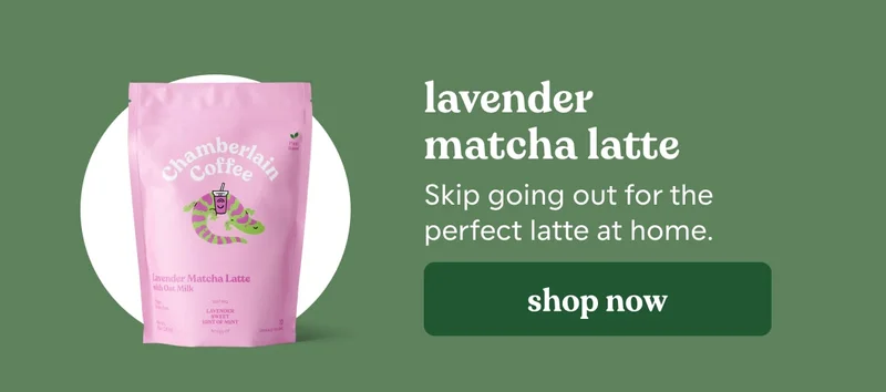 lavender matcha latte