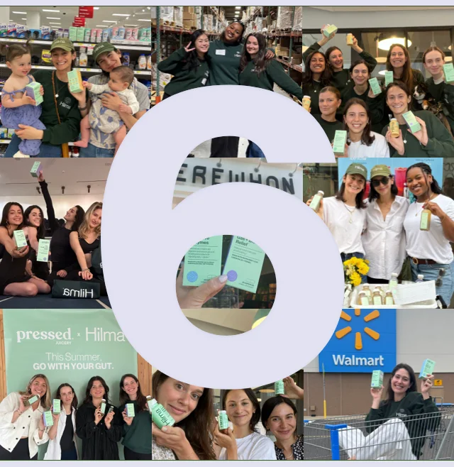 Collage of photos representing Hilma's birthday