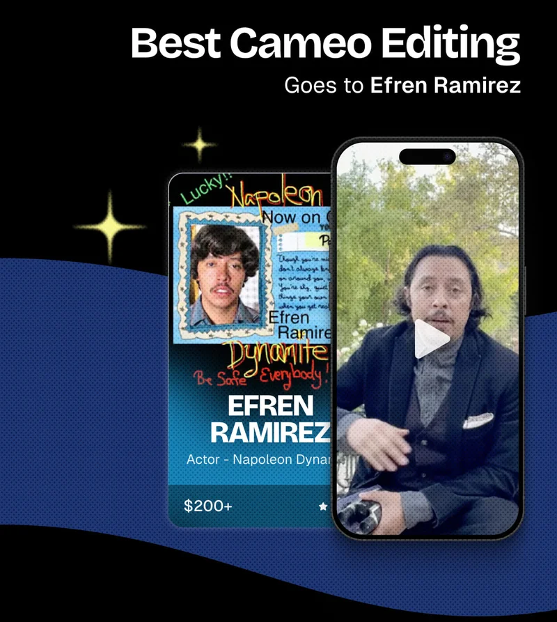 Best Cameo Editing: Goes to Efren Ramirez