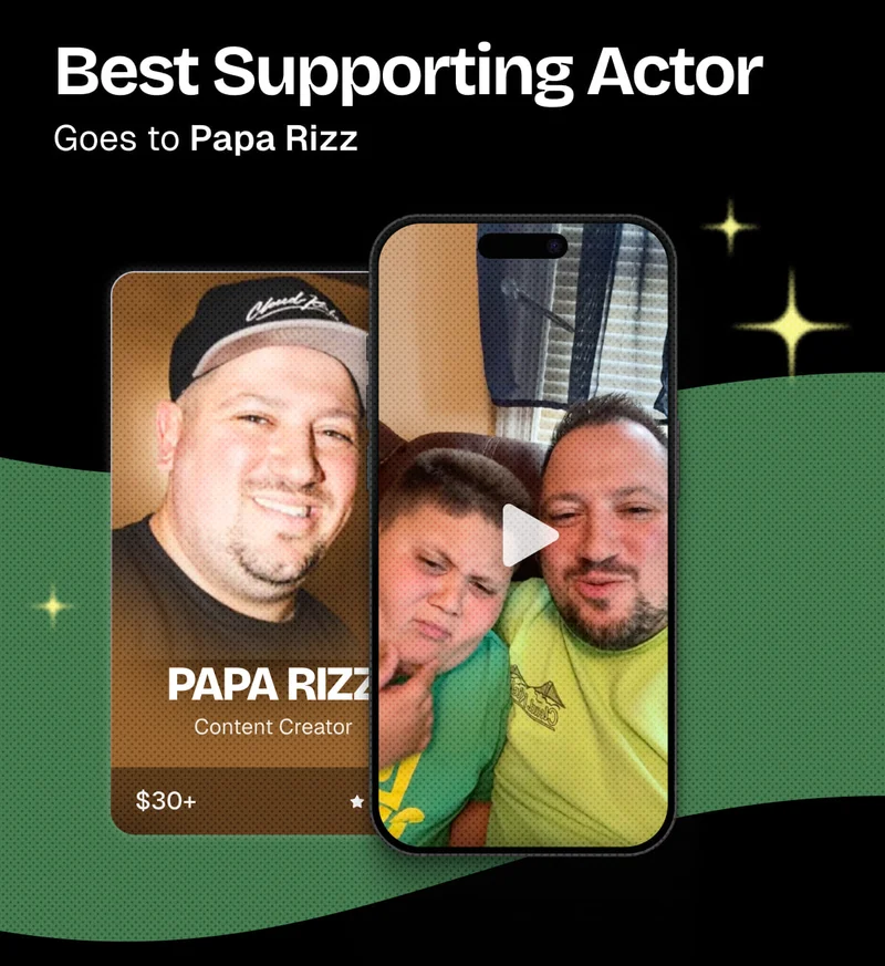 Best Supporting Actor: Goes to Papa Rizz