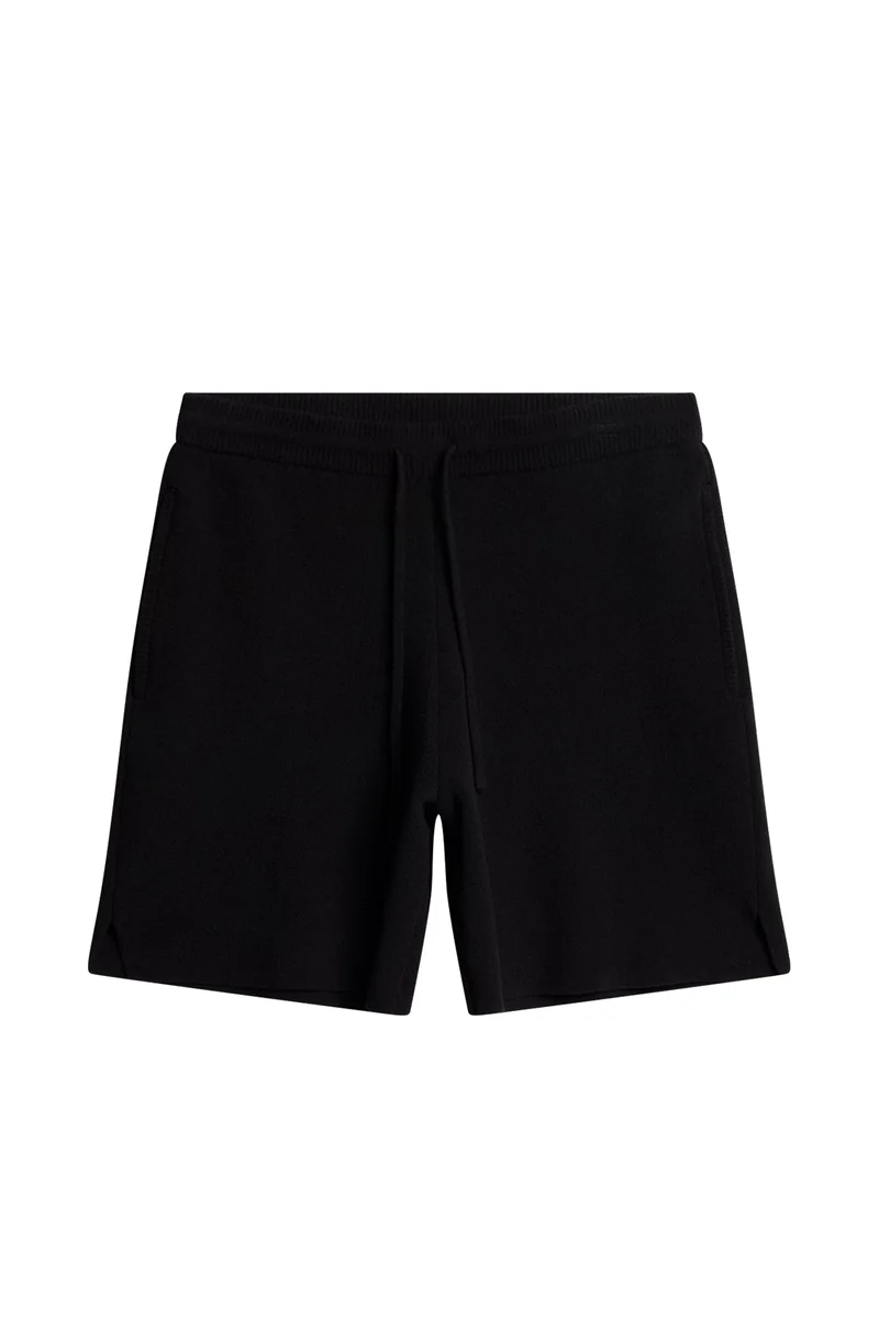 Image of Simon Knitted Boucle Shorts / Black