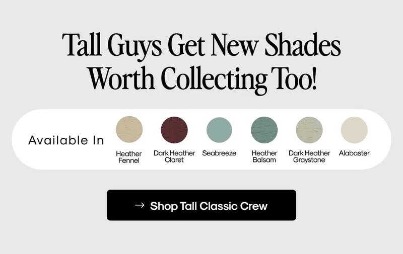 Tall Fit Gets New Shades Worth Collecting Too!